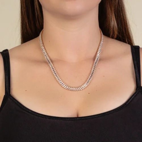 1284 Crystal necklace gold