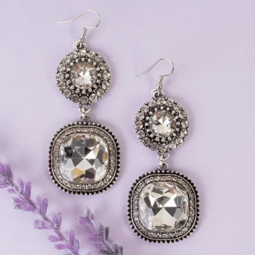 13026 Crystal earrings  clear