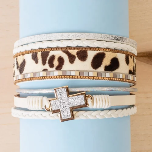 3026 Stacked bracelet  white
