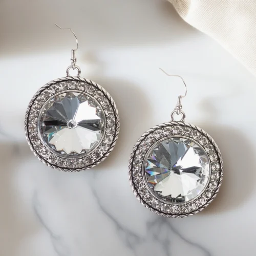 93626 crystal earrings clear