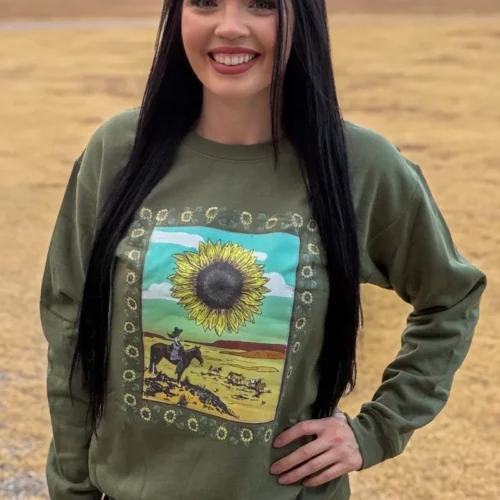 Sunflowers In The Draw Pullover