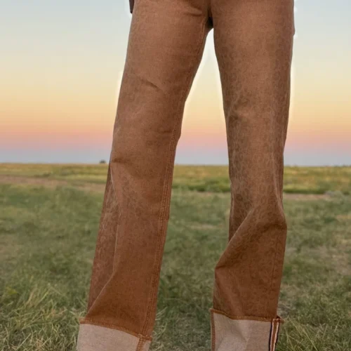 Sand Cat Cuffed Jeans
