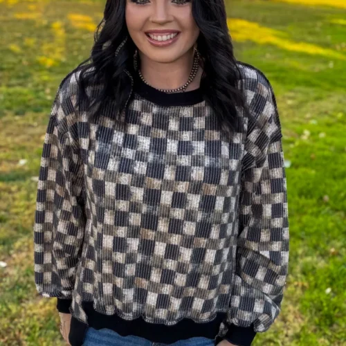 Dusty Check Pullover