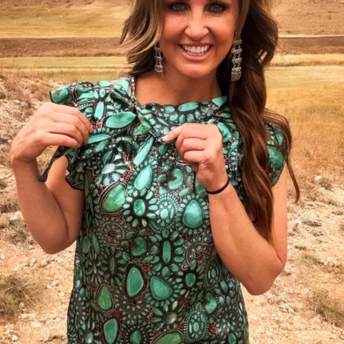 Wild Charm Turquise Top