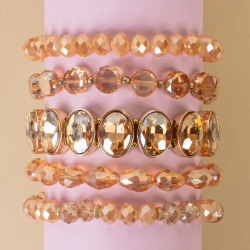 1418 Beaded stacked bracelets