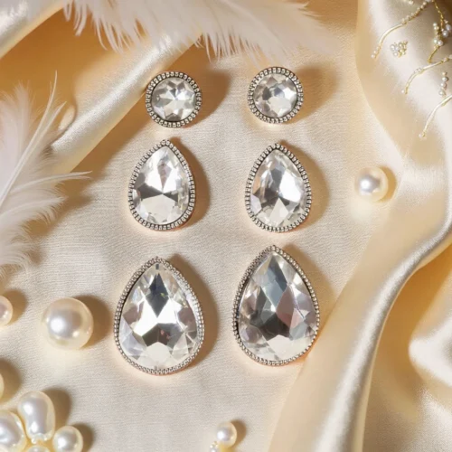 93444 Crystal stud set clear